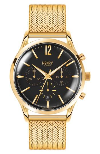 Men's Henry London Westminster Chronograph Mesh Strap Watch, 41mm