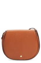 Sole Society Jules Two-tone Faux Leather Saddlebag - Brown