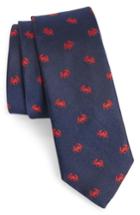 Men's Vineyard Vines Crabs Silk Skinny Tie, Size - Blue