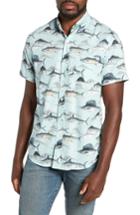 Men's J.crew Sailfish Fish Print Sport Shirt - Blue