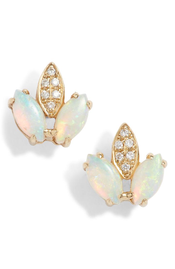 Women's Dana Rebecca Charlie Caroline Opal Stud Earrings