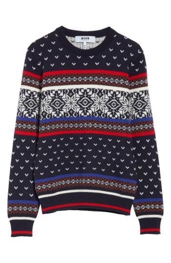 Women's Msgm Wool Blend Ski Sweater