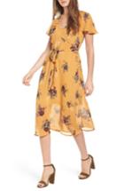Women's Leith Floral Belted Flutter Sleeve Dress