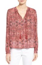 Women's Lucky Brand Print Split Neck Blouse