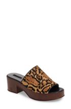 Women's Topshop Villain Genuine Calf Hair Mule .5us / 37eu - Brown