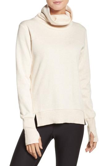 Women's Alo 'haze' Funnel Neck Sweatshirt - Ivory