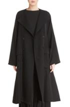 Women's Y's By Yohji Yamamoto O-raglan Coat - Black