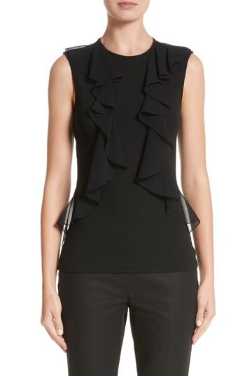Women's Michael Kors Ruffle Front Georgette Shell