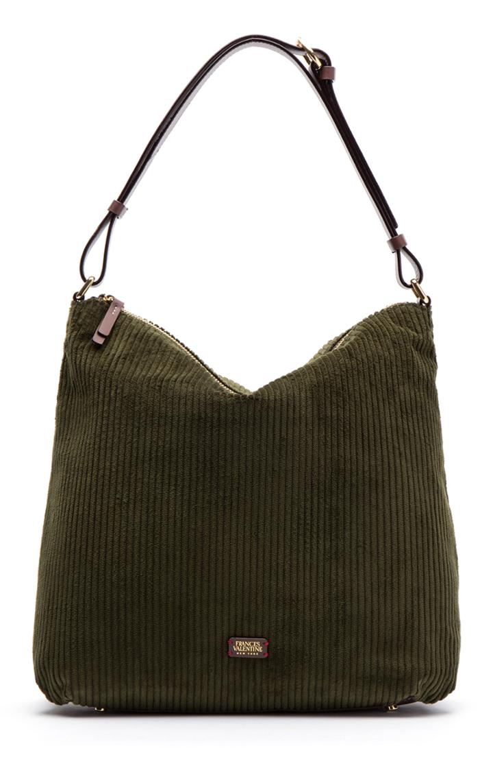 Frances Valentine Simone Slouchy Corduroy Hobo - Green