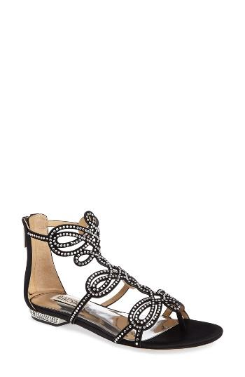 Women's Badgley Mischka Tempe Embellished Sandal M - Black