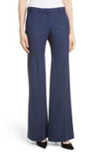 Women's Theory Demetria 2 Flare Leg Good Wool Suit Pants - Blue