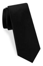 Men's Ted Baker London Narrow Woven Silk Tie, Size - Black