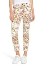 Women's Jen7 Floral Print Ankle Skinny Jeans - White
