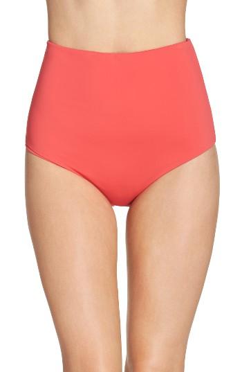 Women's Mara Hoffman High Waist Bikini Bottoms - Coral