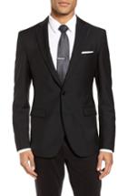Men's Boss Reman Extra Trim Fit Wool & Mohair Blazer S - Black