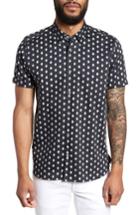 Men's Ted Baker London Sineral Trim Fit Short Sleeve Sport Shirt (l) - Blue