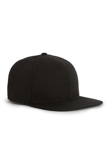 Men's Topman Ripstop Snapback Cap - Black