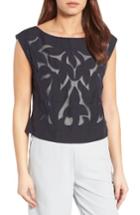 Women's Nic+zoe Secret Garden Illusion Cutout Top