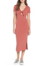 Women's Dee Elly Knot Front Midi Dress - Coral
