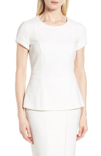Women's Boss Idama Ponte Top - White