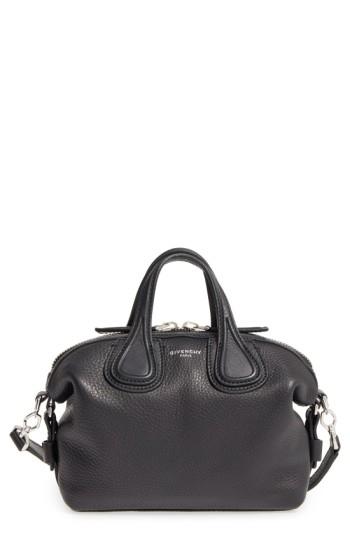 Givenchy Micro Nightingale Leather Satchel - Black