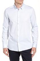 Men's Ted Baker London Pimlitt Geo Pattern Sport Shirt (xl) - Blue