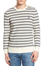 Men's Lacoste Waffle Stitch Stripe Sweater (4xl) - Grey