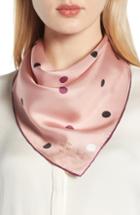 Women's Kate Spade New York Bakery Dot Silk Bandana, Size - Pink