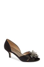 Women's Pelle Moda Luna Open Toe Pump M - Black