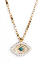 Women's Rebecca Minkoff Evil Eye Necklace With Turquoise