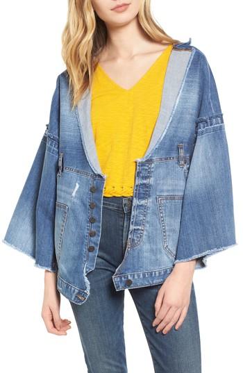 Women's True Religion Brand Jeans Deconstructed Jacket - Blue