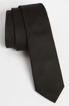Men's Topman Slim Woven Tie, Size - Black