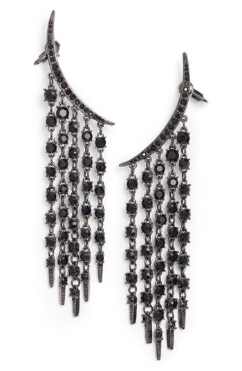 Women's Oscar De La Renta Tendril Crystal Earrings