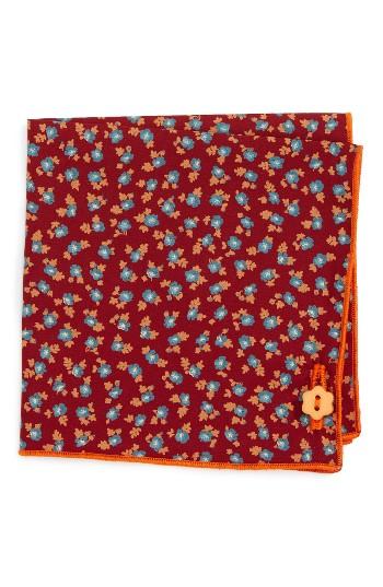 Men's Armstrong & Wilson Frankie Floral Cotton Pocket Square
