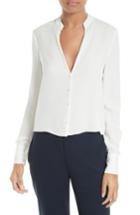 Women's Diane Von Furstenberg Stretch Silk V-neck Blouse - Ivory