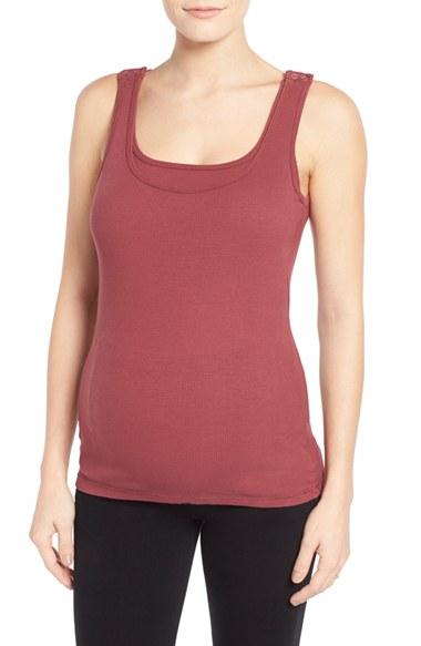 Women's Bun Maternity Maternity/nursing Tank - Red