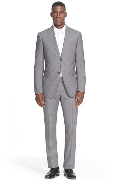 Men's Z Zegna Trim Fit Solid Wool Suit