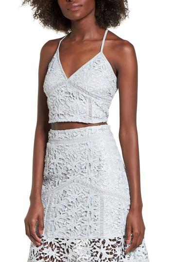 Women's Leith Lace Crop Top - Blue