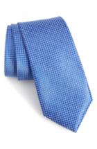 Men's Nordstrom Men's Shop Kensington Check Silk Tie, Size - Blue