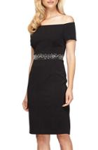 Women's Alex Evenings Embellished Stretch Dress - Black
