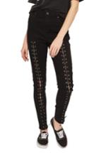 Women's Topshop Jamie Front Laced Skinny Jeans