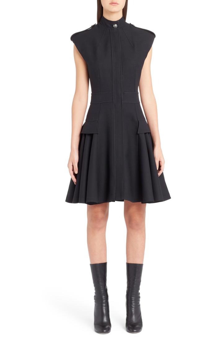 Women's Alexander Mcqueen Military Dress Us / 42 It - Black