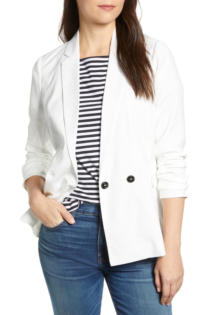 Women's Bobeau Double-breasted Blazer - White