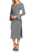 Women's 1.state Bell Sleeve Midi Dress, Size - Grey