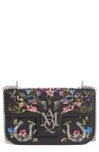Alexander Mcqueen Medium Insignia Calfskin Leather Shoulder Bag -