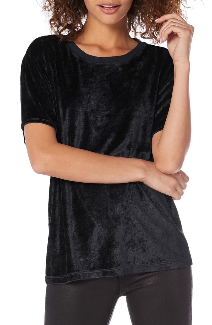 Women's Michael Stars Velvet Tee - Black