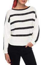 Women's Roxy Balmy Nights Stripe Sweater - White
