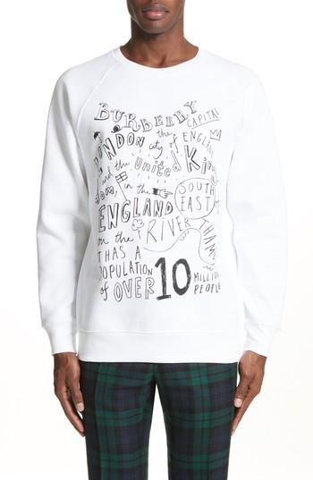 Men's Burburrry Karlowe Crewneck Sweatshirt - White