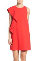 Women's Chelsea28 Asymmetrical Ruffle Shift Dress - Orange