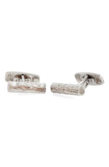 Men's Foundwell Hering One Of A Kind Vintage Woodgrain Sterling Silver Cuff Links